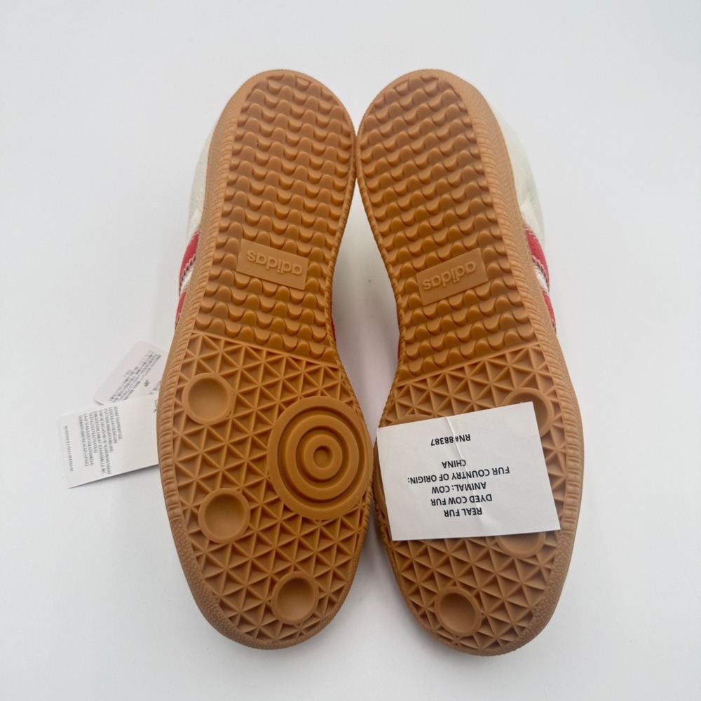 Adidas Women's Size 8.5 Samba OG Pony Hair Pack - Wonder Beige Better Scarlet - Picture 6 of 7